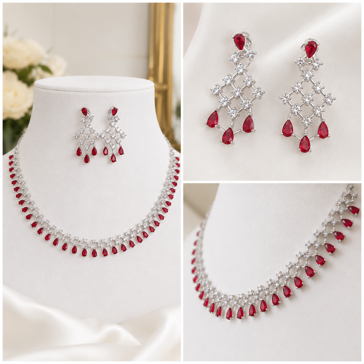 Cubic Zirconia Choker
Choker Necklace Set
Necklace and Earrings Set
Bridal Jewellery
Wedding Jewellery
Rhodium Plated Jewellery
Crystal Choker
Bridesmaid Jewellery
Evening Jewellery
Luxury Jewellery Set
Women's Jewellery Gift
Statement Necklace
Elegant Jewellery