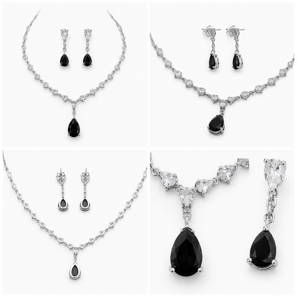 Cubic Zirconia Necklace Set
Necklace and Earrings Set
Rhodium Plated Jewellery
Bridal Jewellery
Wedding Jewellery
Crystal Necklace Set
Teardrop Necklace
Evening Jewellery
Bridesmaid Jewellery
Women's Jewellery Gift 
Formal Jewellery
Luxury Jewellery Set 
Statement Necklace