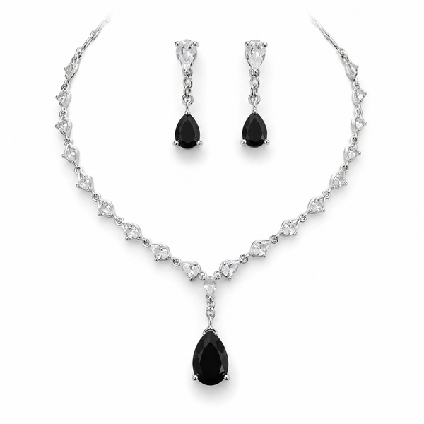 Cubic Zirconia Necklace Set
Necklace and Earrings Set
Rhodium Plated Jewellery
Bridal Jewellery
Wedding Jewellery
Crystal Necklace Set
Teardrop Necklace
Evening Jewellery
Bridesmaid Jewellery
Women's Jewellery Gift 
Formal Jewellery
Luxury Jewellery Set 
Statement Necklace