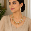 Luxury Kundan Necklace & Earrings Set with Natural Stone Drops – Gold Plated Indian & Pakistani Wedding Jewellery