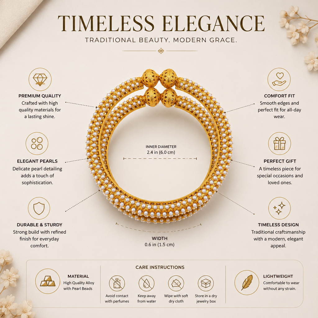 Pearl Bangles, Gold Bangles, Indian Bangles, Pakistani Bangles, Bridal Bangles, Kada Bracelet, Wedding Jewellery, Traditional Jewellery, Ethnic Bangles, Pearl Bracelet, Festival Jewellery, Women's Jewellery Gift, Gold Tone Bangles, Faux Pearl Bangles, Bridal Kada, Party Jewellery

