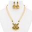 Pearl Necklace Set, Jhumka Earrings Set, Traditional Indian Jewellery, Pakistani Jewellery, Gold Plated Necklace Set, Bridal Jewellery, Wedding Jewellery, Pearl Jewellery, Statement Necklace, Ethnic Jewellery, Festival Jewellery, Women's Jewellery Gift, Luxury Traditional Necklace Set.